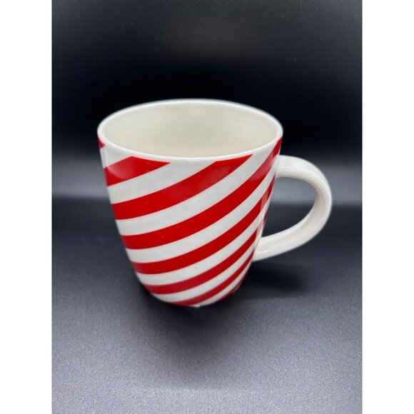 Starbucks Coffee Mug Christmas Candy Cane Red & White Stripe Barber Pole - Picture 2 of 5